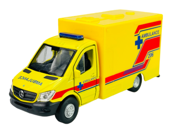Металeн микробус с отварящи се врати Mercedes-Benz Sprinter Ambulance -1:34 Welly 