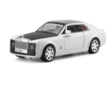 Метален автомобил Rolls-Royce Sweptail със звук и светлини 1/24 бял