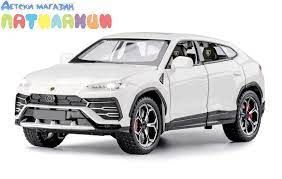 Метален автомобил Lamborghini Urus SUV със звук и светлини 1/24 бял