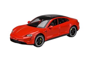 Метална кола Porsche Taycan 1:32 червен