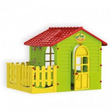 Детска къща с ограда Mochtoys 10839 