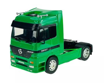 Метален камион влекач Mercedes-Benz Actros WELLY 1/32 green