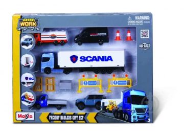 Комплект транспортни средства Scania Mini Work Machines Maisto 12630