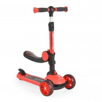 Сгъваема тротинетка със седалка Maserati 2В1 червен 