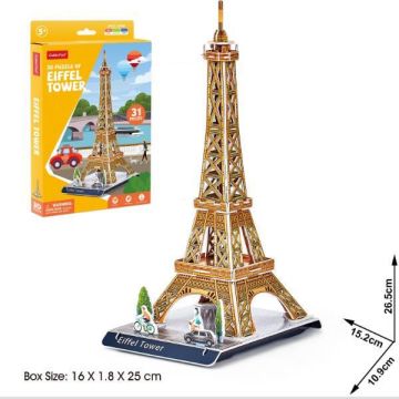 Пъзел 3D Миниатюрна Айфеловата кула CubicFun W3195H