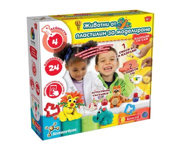 Образователна игра Животни от пластилин за моделиране Science4you 80004811