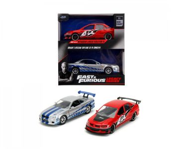 Метални автомобили Fast&Furious Nissan Skyline и Mitsubishi Lancer Evo 1:32 Jada Toys 253202019