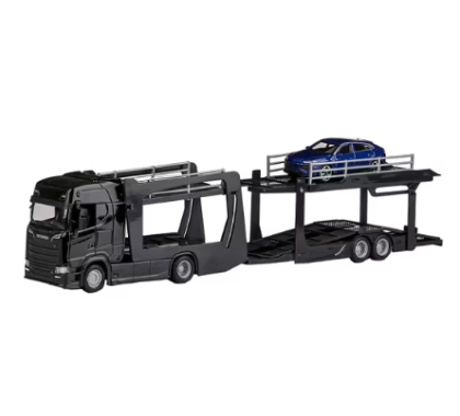 Метален камион автовоз Scania S730 с Lamborghini Urus Bburago 1/43 