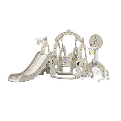 Пързалка с люлка и баскетболен кош 6в1 Lunar Moni Garden 