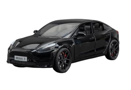 Метален автомобил Tesla Model 3 със звук и светлини 1/24 черен