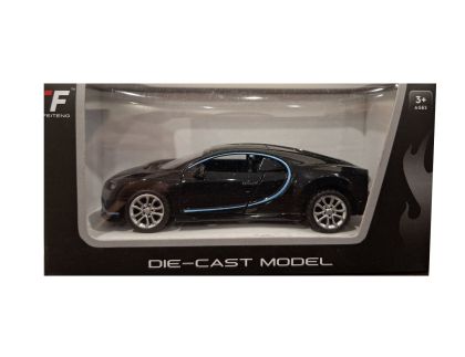 Метален автомобил Bugatti Chiron 1:34 черен