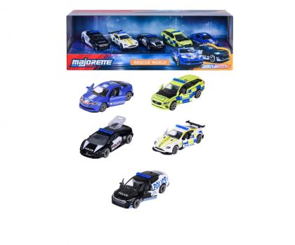 Комплект 5 метални колички Rescue World Majorette 8503105001