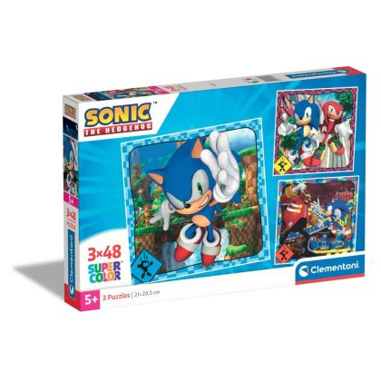 Детски пъзел Sonic 3x48ч. CLEMENTONI 25320