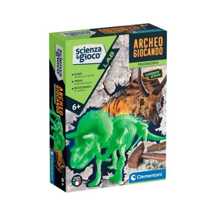 Скелет на динозавър Трицератоп Archeofun Science Play Clementoni 75125