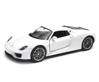 Метална кола Porsche 918 Spyder 1:34 Welly бял