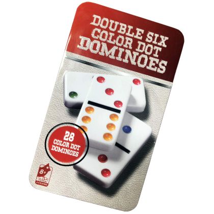 Домино в кутия с бели плочки 123