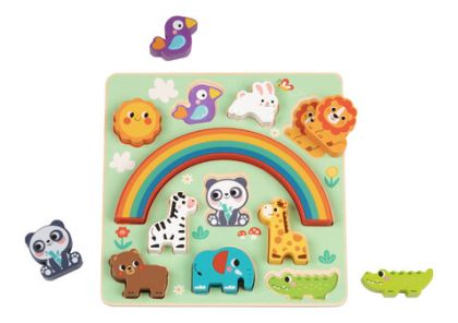 Дървен пъзел и игра за баланс Animals Hi Pando HP095