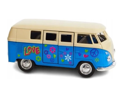 Метална кола Volkswagen Classical Bus T1 1963 Love Welly 1:34