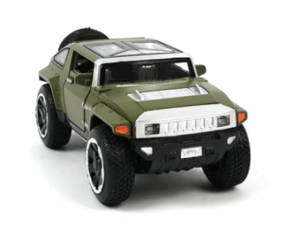 Метален джип Rhino XT със звук и светлини зелен 1:32 