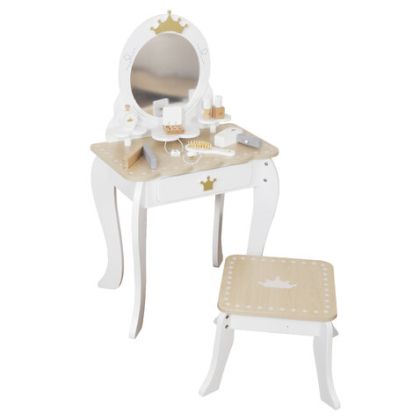 Дървена тоалетка със столче Princess’s Mirror