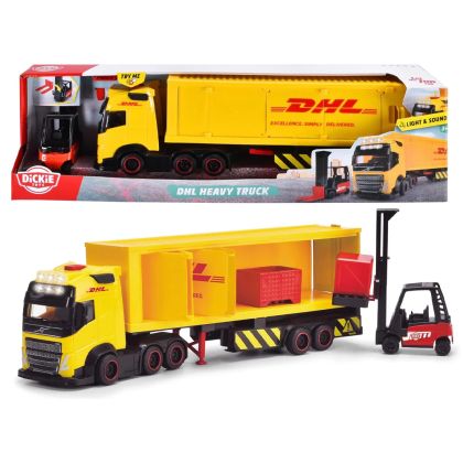 Камион с ремарке и мотокар DHL Dickie 203747018  