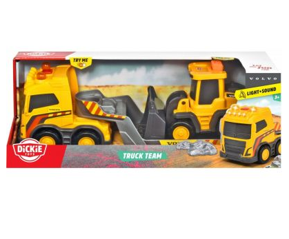 Камион Volvo платформа с товарач Dickie 203725009