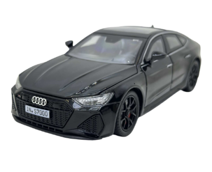 Метален автомобил Audi RS7 със звук и светлини 1/24 черен