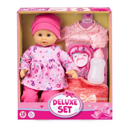 Кукла Бебе с допълнителни дрехи и чанта Deluxe BAYER 92700AH