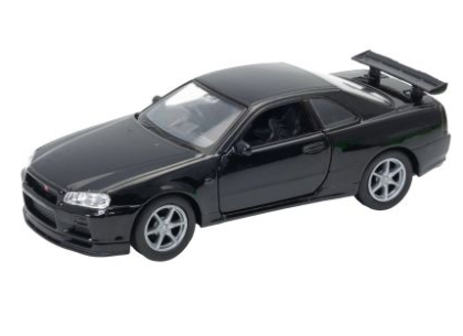 Металeн автомобил Nissan Skyline Gt-R R34 Welly 1:34 