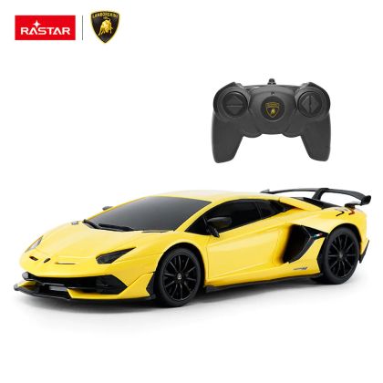 Кола с дистанционно управление Lamborghini AVENTADOR 1:24 Rastar 96100 жълт
