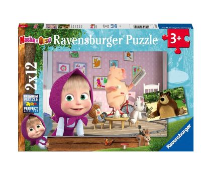 Детски пъзел Маша и Мечокът 2x12 ел. Ravensburger 05645