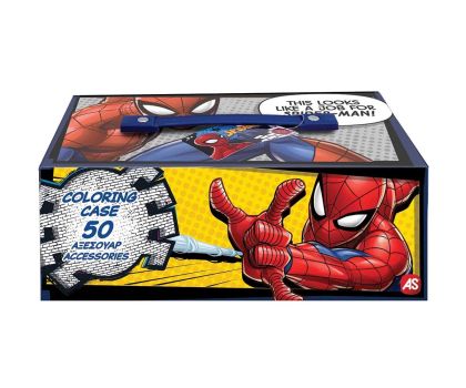 Комплект за рисуване в триетажно куфарче Спайдърмен