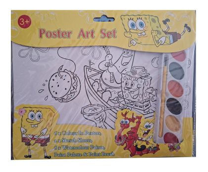 Комплект постери за оцветяване Спонч Боб
