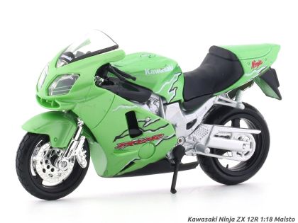 Колекционерски мотор Kawasaki Ninja ZX-12R Welly 1:18 