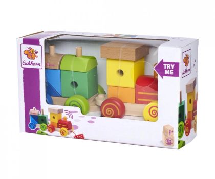 Дървено влакче низанка Eichhorn 100003453