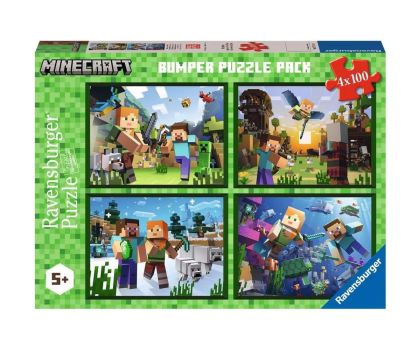 Детски пъзел Minecraft 4x100 части Ravensburger 05716 