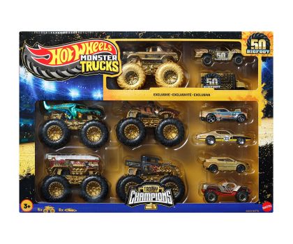 Комплект метални бъгита и колички Monster Trucks Hot Wheels JDW07