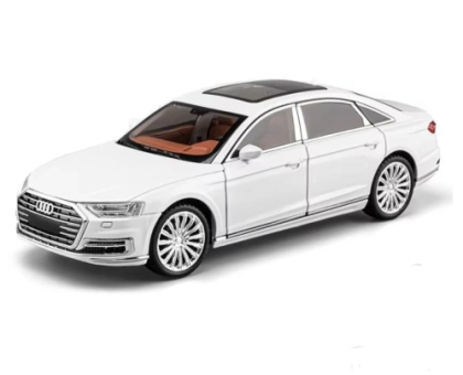 Метален автомобил Audi A8 Long Quattro 1/24 бял