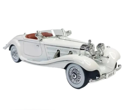 Метален автомобил Mercedes Benz 500K 1/24 бял