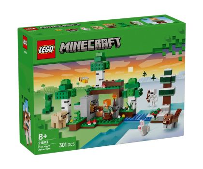 Конструктор Първото нощно приключение LEGO Minecraft 21593 