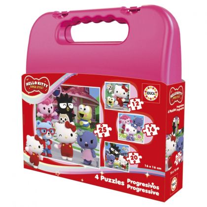 Пъзел в куфарче Hello Kitty 4 в 1 Educa EDU20511