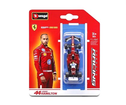 Метална кола Ferrari SF-25 #44 Люис Хамилтън Формула 1 Bburago 1:64 