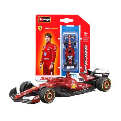 Метална кола Ferrari SF-25 #16 Шарл Леклерк Формула 1 Bburago 1:64 