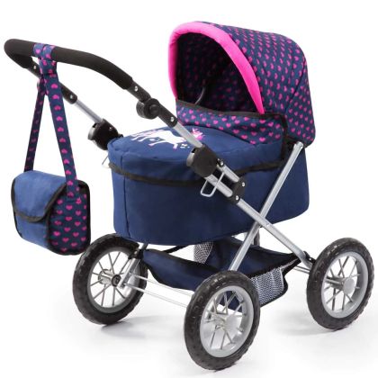 Количка за кукли с чанта Trendy синя BAYER 13054AA 