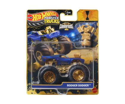 Метално бъги Роджър Доджър Шампиони 1:64 Monster Trucks Hot Wheels JDV96