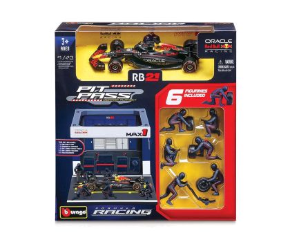 Комплект кола Red Bull RB21 #1 Max Verstappen с Бокс 1:43 Bburago 38459 