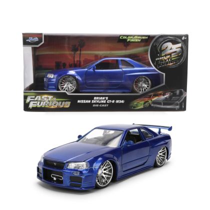 Метален автомобил Nissan Skyline GT-R Fast & Furious 1:24 Jada 9337704314R20