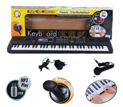 Музикален синтезатор 54 клавиша с микрофон 220v