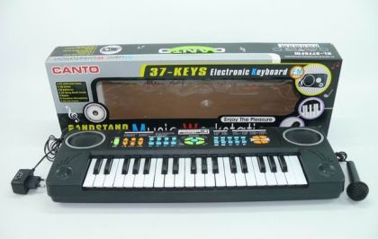 Детски електронен синтезатор/йоника с микрофон - 37 клавиша+220v