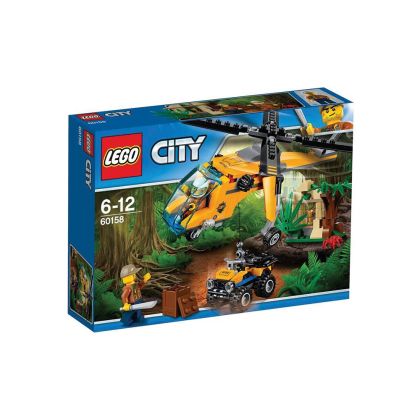 LEGO CITY Джунгла – товарен хеликоптер с бъги 60158